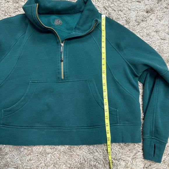 lululemon Scuba Teal Half-Zip Cropped Sweatshirt - Picture 6 of 9